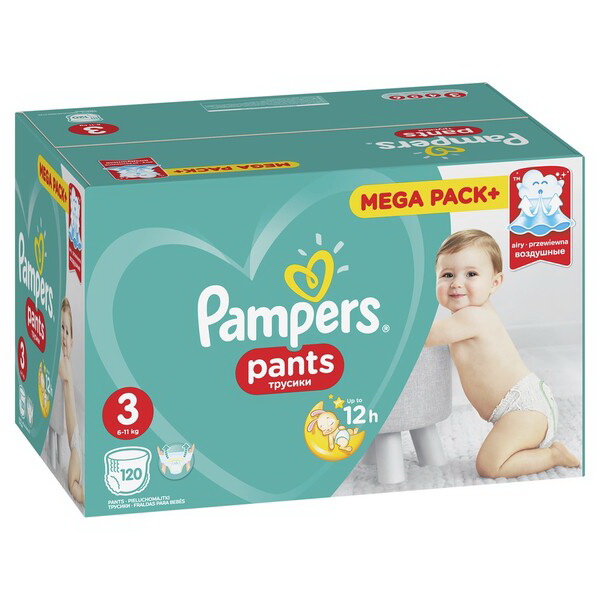 Подгузники-трусики Pampers Pants р 3 (6-11кг ) N 120