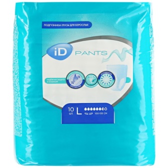ID Pants подгузники-трусики для взрослых размер L 100-135см N 10
