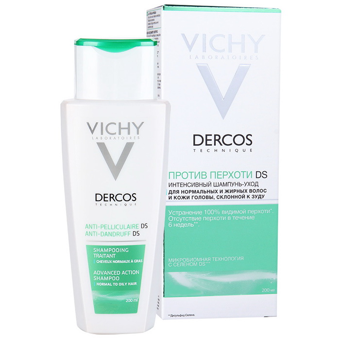 Уценен Vichy Dercos шампунь от перхоти д/жирной кожи головы 200мл N 1