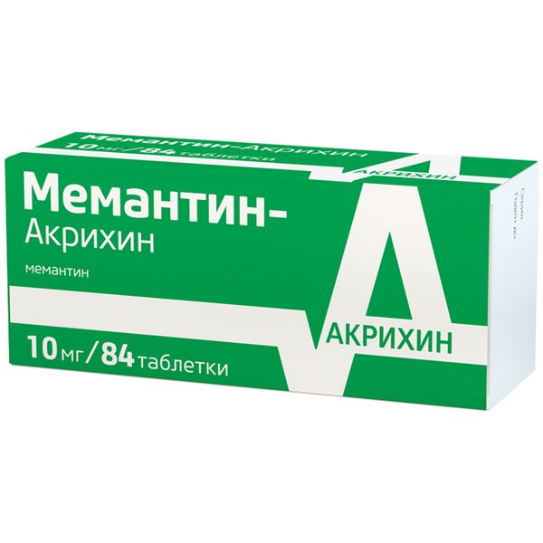 Мемантин-Акрихин тб п/о плен 10мг N 84