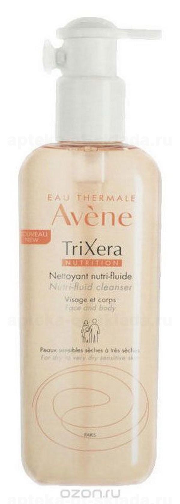 Avene Trixera питательный очищающий гель для лица и тела для всей семьи для сухой/чувствительной кожи 400мл