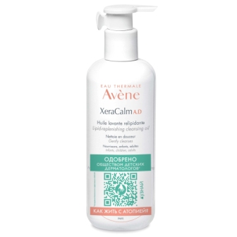 Avene XeraCalm AD масло очищающее липидо-восполняющее для лица и тела для сухой/атопичной кожи 400мл