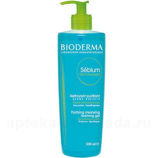 Bioderma sebium гель очищающий для смешанной/жирной кожи 500 мл