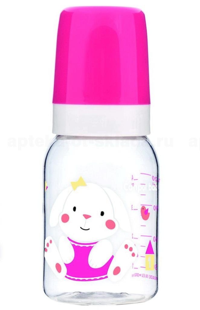 Canpol babies бутылочка для кормления с силиконовой соской 120 мл +3мес (11/850)