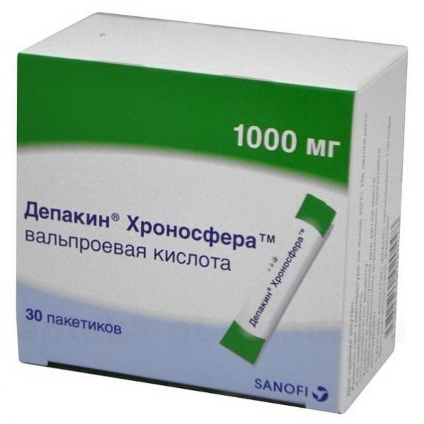 Депакин хроносфера гранулы пролонг действ 1000 мг пакет N 30