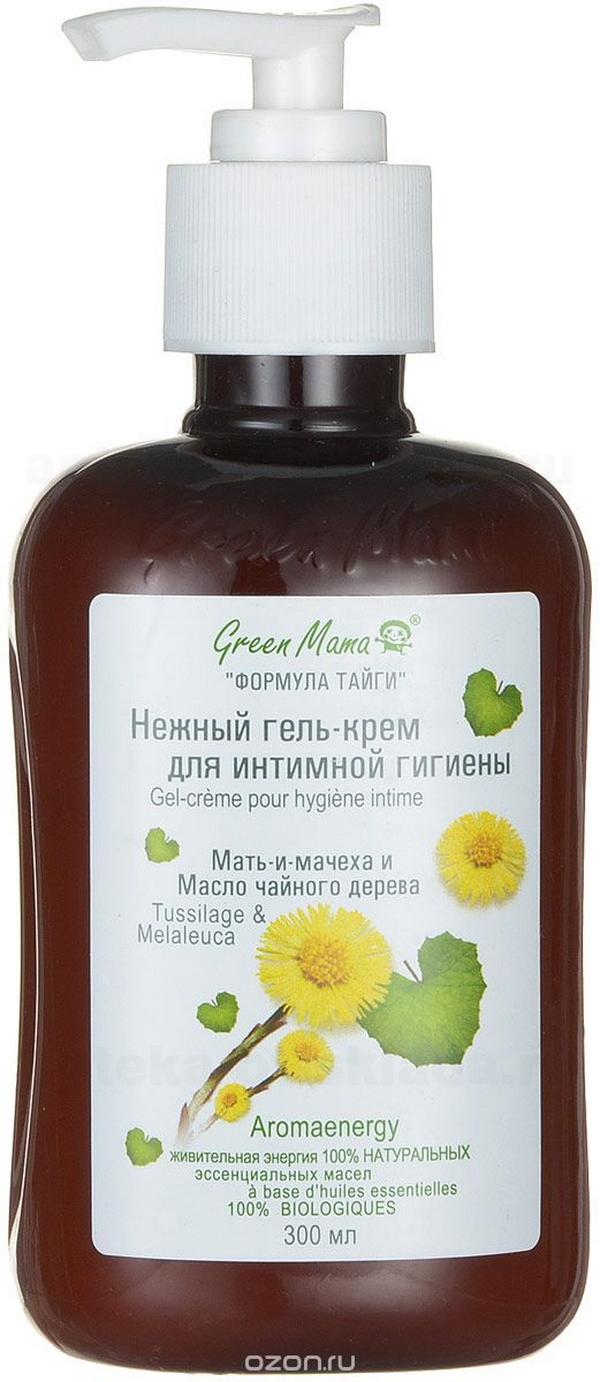 Green Mama гель-крем для интимной гигиены мать-и-мачеха и масло чайного дерева 300 мл