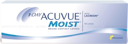 Линзы контактные 1 Day Acuvue MOIST 8.5/ +1.00 N 30