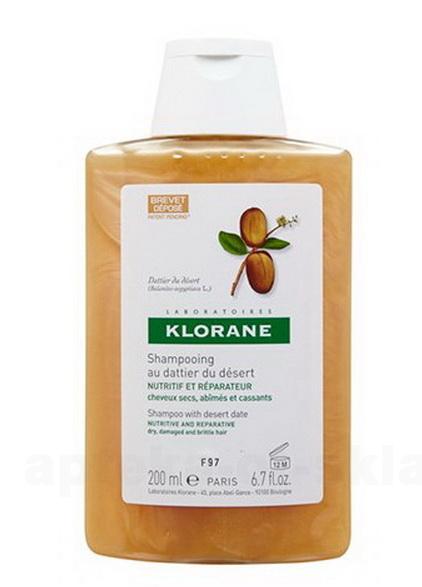 Klorane шампунь с маслом финика 200мл питательный для сухих/ломких/поврежденных волос