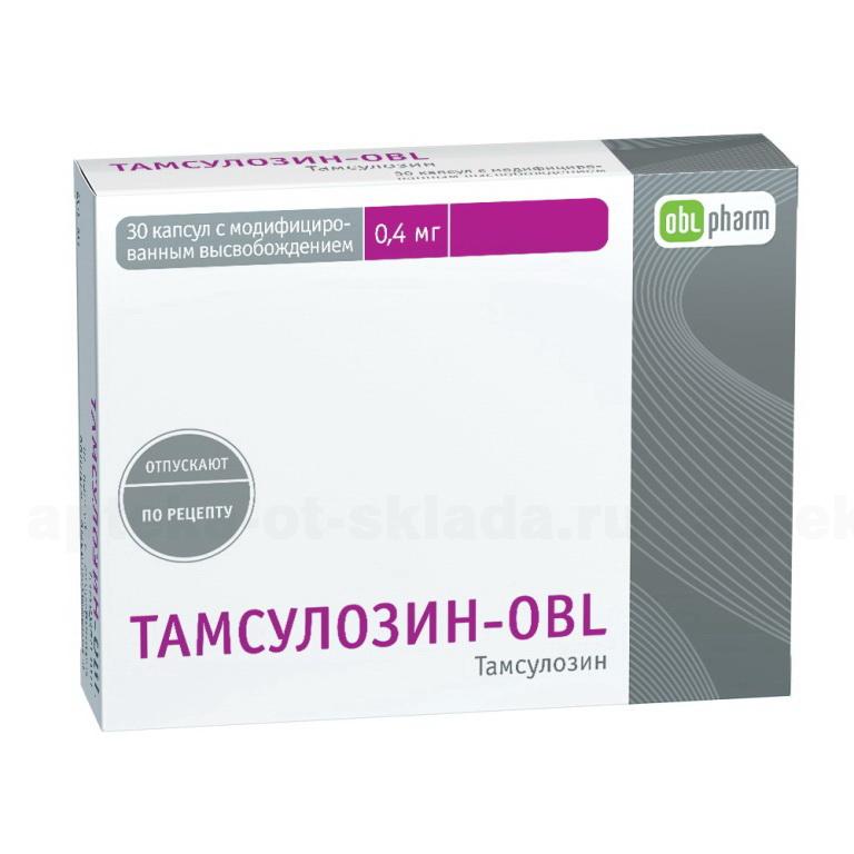 Тамсулозин-OBL капс с модиф высвоб 0,4мг N 30