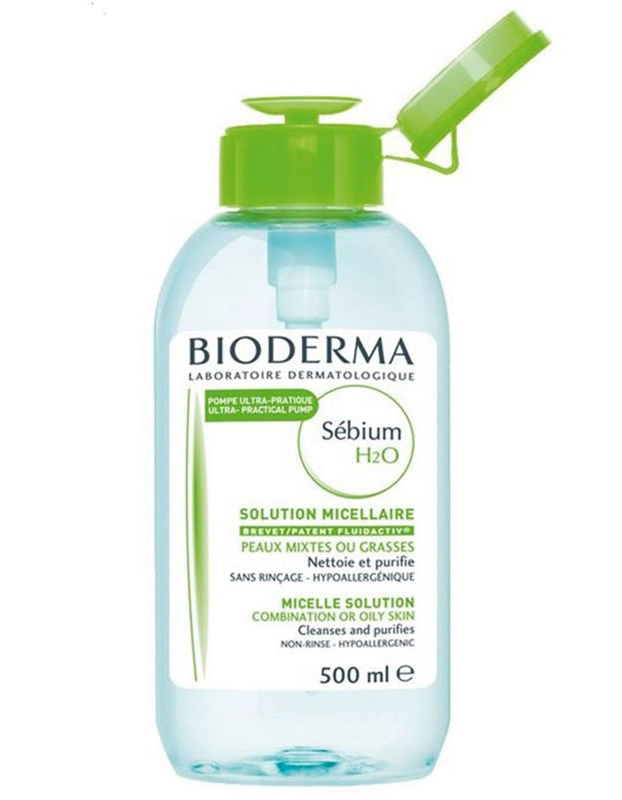 Bioderma Sebium H2O мицеллярная вода для очищения/демакияжа для смешанной и жирной кожи дозатор 500мл