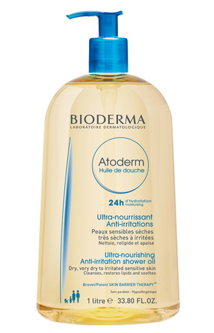 Bioderma Atoderm масло для душа для лица и тела для сухой кожи с помпой 1л