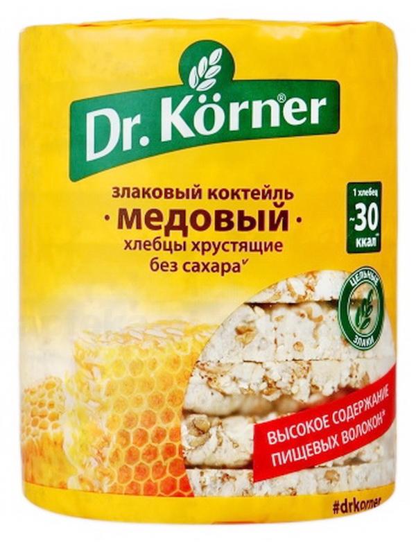 Dr.Korner хлебцы хрустящие 100г злаковый коктейль медовый