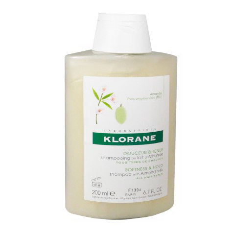 Klorane шампунь с молочком миндаля 200мл для всех типов волос для частого применения