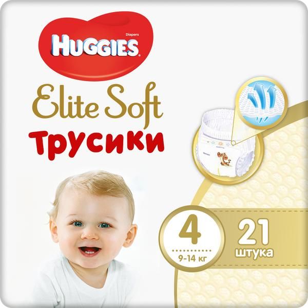 Подгузники-трусики Huggies Elite Soft р.4 (9-14кг) N 21