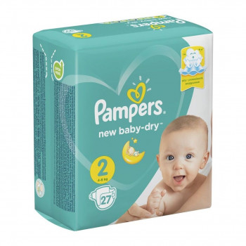 Подгузники Pampers new baby-dry (р-р 2) 4-8кг N 27