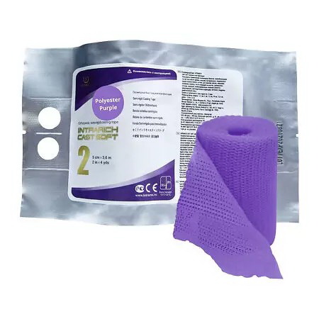 Intrarich Cast Soft 2 бинт полимерный полужесткой фиксации 5см*3,6м фиолетовый