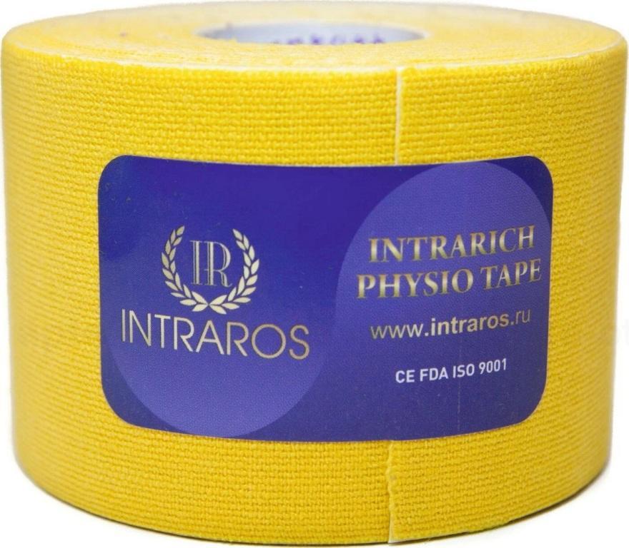 Intrarich physio-tape тейп 5см*5м спортивный желтый
