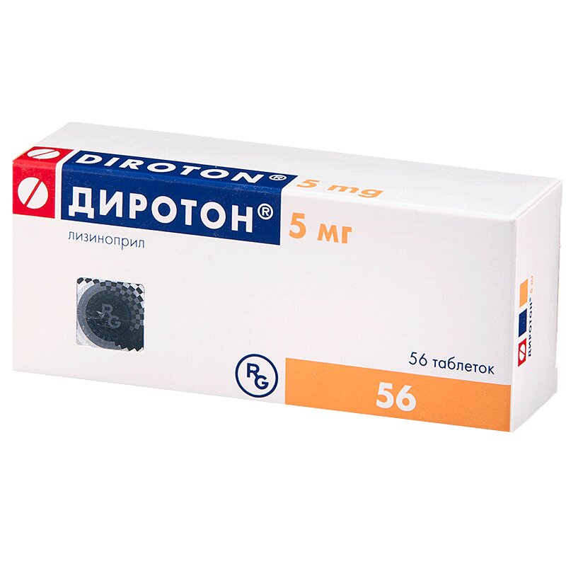 Диротон тб 5 мг N 56