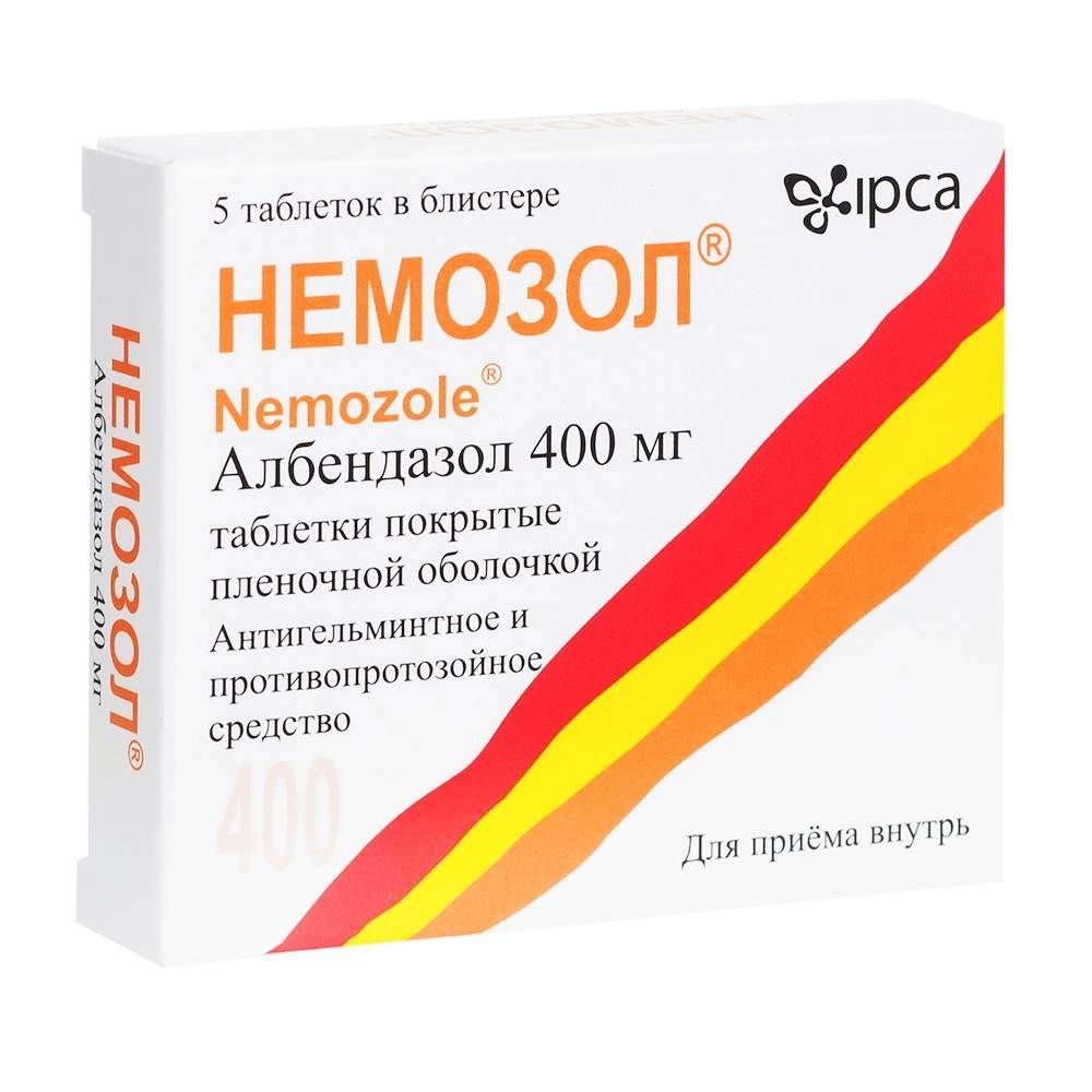 Немозол тб п/о 400 мг N 5